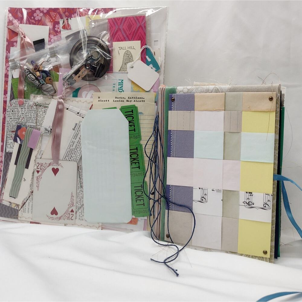 Eclectic Junk Journal 3, Handmade Recycled Journal, Mixed Media Journal